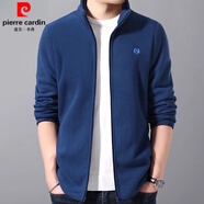 皮爾卡丹（pierre cardin）品牌搖粒絨外套男士秋冬季加厚保暖衛(wèi)衣拉鏈開(kāi)衫羊羔絨手抓絨夾克 藍(lán)色 常規(guī) 170/L