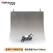 銳富圖（Refutuna）攝影漸變背景紙背景布專(zhuān)業(yè)黑色灰色白色拍照漸變紙產(chǎn)品靜物瓷器藏品古玩飾品擺件復古風(fēng)拍攝道具 70*100CM灰白漸變紙