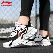 李寧（LI-NING）女鞋運動鞋子女春夏季跑步鞋女士輕便耐磨休閑鞋云減震健身慢跑鞋 標準白/標準黑 36