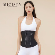 密汐皙迪（micisty）束腰 收腹帶腰封腰夾健身可用穿出腰線 清倉 運動高端束腰-黑色 3XS(腰圍55-60)