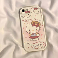 適用蘋(píng)果5s手機殼可愛(ài)凱蒂貓iPhone5S硅膠全包防摔保護套IP5粉色 戴帽貓咪白底+鋼化膜 iphone5