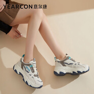 意爾康女鞋老爹鞋女士網(wǎng)面透氣休閑運(yùn)動鞋輕便鞋子女 E63101130 蔚藍(lán) 37