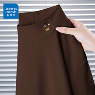 真維斯（JEANSWEST）保暖打底衫女加絨秋冬季新款長(zhǎng)袖立領(lǐng)純色秋衣內(nèi)搭修身磨絨女 咖啡 小小熊蛋糕_K_左領(lǐng)角 L