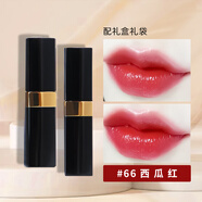 香奈兒（Chanel）coco flash炫光口紅60可可小姐唇膏送老婆女友閨蜜生日禮物女禮盒 66 西瓜紅【禮盒裝】 配送禮盒禮袋