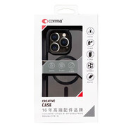 COMMA珂瑪 逸彩撞色磨砂防摔手機(jī)殼 適用于蘋(píng)果iPhone 14系列 黑色丨磁吸 蘋(píng)果14 Pro Max