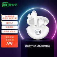 愛奇藝（iQIYI）TWS入耳式藍(lán)牙耳機(jī) 雙耳運(yùn)動降噪耳機(jī) 新說唱聯(lián)名款 安卓蘋果通用 白色