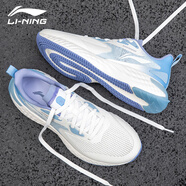 李寧（LI-NING）男鞋運動鞋子男2025春夏季新款緩震跑步鞋輕便軟底戶外休閑旅游鞋 李寧云-云霧白/新極光藍 42