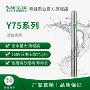 青蛙（FROG）不銹鋼深井泵Y75-1.5T/2T生活家用潛水泵深水泵高揚程銅泵頭 Y75QJD2-35/10-0.37 單相