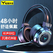 碩臣 電腦耳機(jī)頭戴式耳麥網(wǎng)吧臺(tái)式筆記本降噪麥克風(fēng)絕地求生游戲吃雞聽聲辯位電竟有線音樂LOL手機(jī) 黑色無光版長(zhǎng)麥