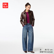 優(yōu)衣庫(kù)女裝男裝寬松廓形牛仔褲/彎刀鐮刀褲子25秋冬新款479000 67 海藍(lán)色 24 /155/62A