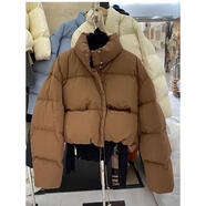 伊琦蕾今年流行高級感外套棉衣女冬裝修身短款氣質(zhì)棉服加厚保暖黑色棉襖 咖色【大衣秋冬女/外套女秋冬夾棉/外 M