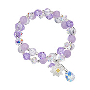 KAiLA蓮花仙子雙圈925銀 刻字手鏈手串七夕送女友天然水晶520情人節 蓮花仙子雙圈-紫水晶【隨機禮盒