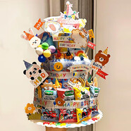 歐妮姿生日場(chǎng)景布置裝飾男孩女孩生日道具氛圍蛋糕模型零食diy泡沫材料