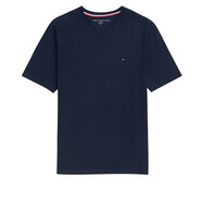 TOMMY HILFIGER 湯米 希爾費(fèi)格 男裝夏季男款圓領(lǐng)短袖上衣 純色打底T恤男 海軍藍(lán) M （70-80kg）