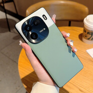 羽唐 vivo iQOO12Pro手機殼高檔商務男女愛酷12保護套鏡頭全包iqoo12簡約拼色殼超薄 大漠淺綠【精孔鏡頭】 vivo iQOO12Pro
