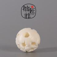 拙匠喜物工社 純手工雕制牦牛骨路路通配珠 手串手鏈項鏈吊墜飾品配件 diy配飾 直徑12mm