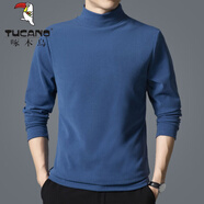 啄木鳥(niǎo)（TUCANO）德絨長(cháng)袖T恤男士打底衫雙面絨秋冬半高領(lǐng)磨毛體恤百搭保暖上衣 【101】湖藍 165/M 建議120斤以?xún)?
                                         title=