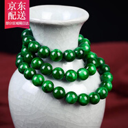 彩荷干青髓圓珠桶珠鼓珠佛頭三通隔片散珠子圓珠飾品配件七夕禮物 圓珠6mm一條（約65顆）