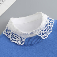 檸姿萊假領(lǐng)子百搭假衣領(lǐng)秋冬毛衣裝飾襯衣領(lǐng)內搭打底蕾絲雪紡棉布娃娃領(lǐng) 花邊雪紡白