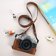 NIYI耐影 適用尼康微單真皮底座ZFC Z5 Z6II Z7II二代保護(hù)套半套皮套 ZFC油皮底座咖色+背帶送鋼化膜