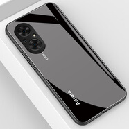 領(lǐng)石榮耀50手機(jī)殼Honor50Pro保護(hù)套50se玻璃殼50全包SE男女款Pro硅膠軟邊NTH新款JLH簡約RNA五十AN00 榮耀50se【亮面黑】+透明支架+掛繩