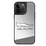 CASETIFYcasatify鏡面摩登女郎17Promax/17Promax手機殼蘋(píng)果16/17 頹廢躺平貓咪 白色 iphone14