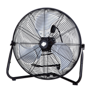 寶爾·邁斯（POWERMAX)倉(cāng)庫(kù)車間商場(chǎng)工廠服裝店廚房電風(fēng)扇趴地扇強(qiáng)力金屬風(fēng)扇 FE-50K 黑色