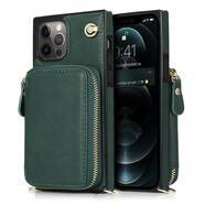 桐汝壁新款蘋(píng)果17promax手機殼適用iPhone15拉鏈手機皮套多功能蘋(píng)果13錢(qián)包式保護套12斜挎手機殼17air套 蘋(píng)果綠 a90 5G