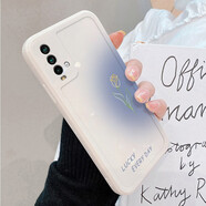 WAIDM 紅米note9手機(jī)殼pro女簡(jiǎn)約4G字母honornote10pro硅膠全包5G版軟套 紅米note9 4G【相框白】-漸變花朵