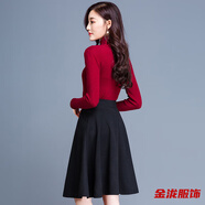 佐菲黛高腰毛呢半身裙加厚秋冬季女中長(cháng)款a字裙大碼蓬蓬傘裙冬天短裙子 黑色有口袋-秋冬半身裙新款 L-秋冬半身裙新款