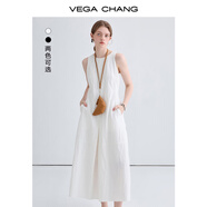 VEGA CHANG無(wú)袖連衣裙女2026年夏季新款簡(jiǎn)約時(shí)尚氣質(zhì)背心長(cháng)裙子 陶瓷白 M