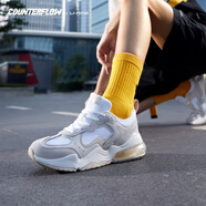 李寧（LI-NING）休閑鞋女鞋新款COUNTERFLOW源NEON氣墊減震透氣秋季運(yùn)動(dòng)鞋AGCP138 月光灰/乳白色/兔毛灰-3 36