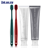 迪王Dr.wlen【英國品牌】成人細(xì)軟毛牙刷2支+早晚牙膏2支套裝
