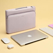 SANWA SUPPLY 蘋果電腦包手提 macbookpro內(nèi)膽包 筆記本包 毛絨內(nèi)膽專利護角 丁香紫 13.3英寸【適配新Mac Pro14】