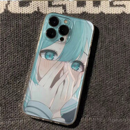 固返 藍眼睛初音未來適用蘋果15promax二次元手機殼iphone14plus夕與空miku13華為11小米12vivo鐳射opp 【藍眼睛初音未來】太空殼 華為/oppo/vivo/小米/一加型號