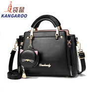 袋鼠（KANGAROO）女包包2025百搭七夕時尚甜美淑女手提包韓版休閑斜跨單肩包 黑色