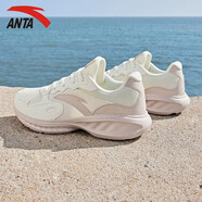 安踏（ANTA）星云丨女鞋運(yùn)動(dòng)鞋夏季輕質(zhì)軟底網(wǎng)面透氣跑步鞋休閑鞋女 象牙白/藕灰 39 (美碼8)