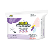 三只小豬（The three piggy）拉拉褲全芯設計輕薄透氣干爽男女寶寶尿不濕囤貨裝 拉拉褲單包3XL碼30片/新舊款混發(fā)