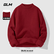 GLM毛衣男秋冬季保暖長袖內(nèi)搭半高領(lǐng)加厚打底衫男士針織衫
