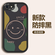 WAIDMiPhone8手機(jī)殼蘋果7Plus潮牌6s網(wǎng)紅xr女新款xs軟硅膠max防摔se2/3保護(hù)套 【防摔黑】B2908-白字眨眼笑臉新   蘋果6S