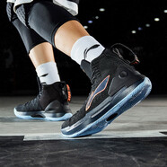 李寧（LI-NING）籃球鞋 馭帥13代男子高幫減震穩(wěn)固支撐耐磨籃球鞋 ABAP075 標(biāo)準(zhǔn)黑/冷檀黑ABAP075-2 39