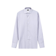 杰尼亞（Zegna）新品 男士棉質(zhì)Trofeo正裝商務(wù)長(cháng)袖襯衫男裝中秋禮物男 9MS0BA 501352A5 淺灰白色 39 /m