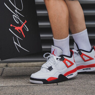 耐克（NIKE）男鞋女鞋 Air Jordan 4 AJ4 白奧利奧小白鞋運(yùn)動(dòng)鞋休閑籃球鞋板鞋 DH6927-161/408452-161 白黑紅 37.5
