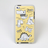 KYODO適用蘋(píng)果 itouch4 硅膠保護殼 彩繪手機殼 ipod touch4 保護套軟保護殼 配件 黃底zoo軟殼抗摔送鋼化膜 ipodtouch4