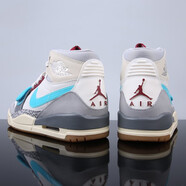 耐克（NIKE）休閑鞋男鞋春季新款運動鞋Air Jordan Legacy AJ312緩震籃球鞋 白灰藍FB1875-141 42