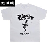 C2潮朝My Chemical Romance The Black Parade t恤男男女街頭vi 白色 S