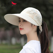 紅蜻蜓 帽子女夏遮陽(yáng)涼帽防紫外線(xiàn)太陽(yáng)帽大沿時(shí)尚空頂帽防曬騎車(chē)遮陽(yáng)帽 款式三 15CM大檐