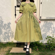 Baldauren12女大童連衣裙13少女孩初中高中學(xué)生裙子15-20歲韓版寬松休閑裙 綠色 170 XL建議115-135斤