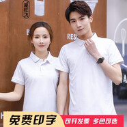 聚旺飛polo定制純色t恤印logo定做工作服裝班服訂制DIY廣告文化衫短袖衣服 白色 XL