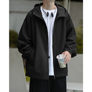 OEMG 日系黑武士外套上衣男女cityboy春秋夏季沖鋒款式夾克美式工裝服 黑色 XL [建議125-140斤]
